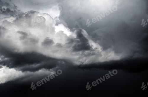 Preview: Dark And Dramatic Storm Clouds Area Background