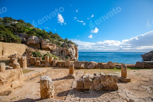Preview: The Ancient Temple Of Hera With Seaview On The Gulf Beside The Heraion Cape Near Perachora Village