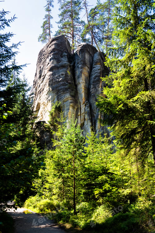 Preview: Adrspach Teplice National Park. Rock Town Of Sandstone Rock Peaks And Formations In Czech Republic