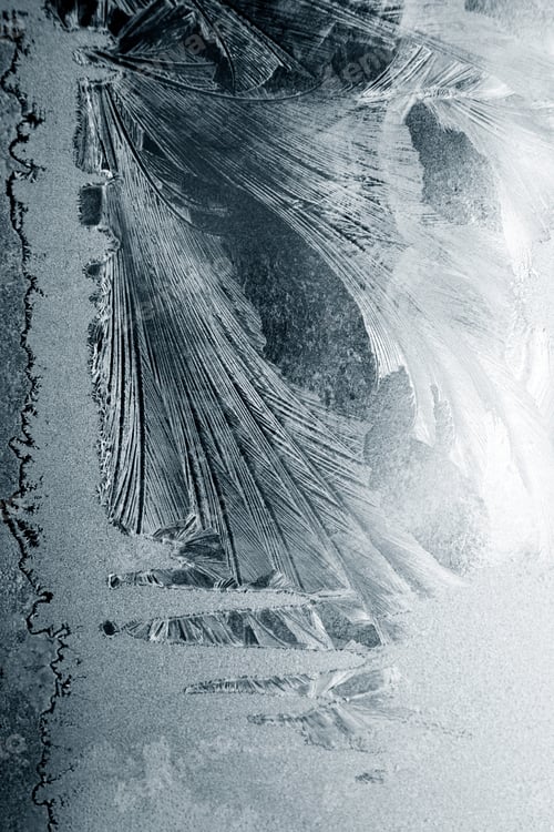 Preview: Ice Flowers On Glass - Texture And Background