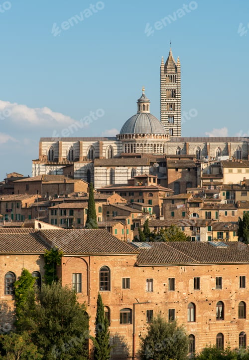 Preview: Cityscape Of The Medieval Town Of Siena And The Duomo Di Siena Cathedral, Tuscany, Italy