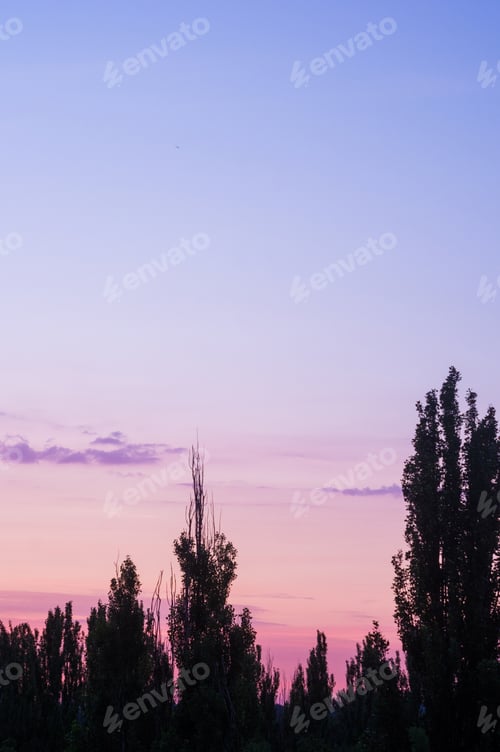Preview: Landscape With Dramatic Light - Beautiful Golden Sunset With Saturated Sky And Clouds.