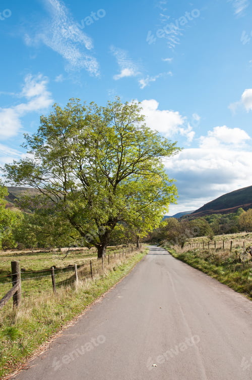 Preview: Summer Road In The Black Mountains Of The United Kingdom.
