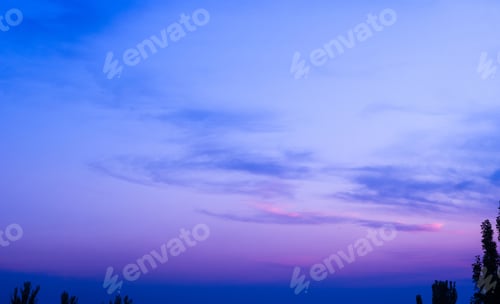 Preview: Landscape With Dramatic Light - Beautiful Golden Sunset With Saturated Sky And Clouds, Peaceful