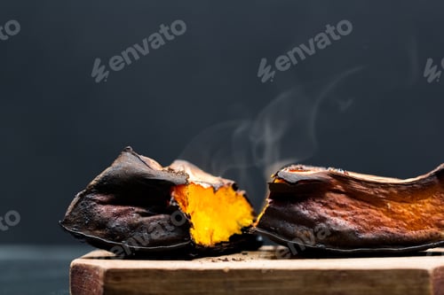 Preview: Baked Pumpkin Slice With Steam