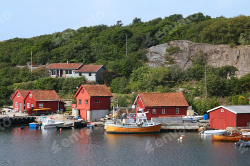 Preview: Norway - Skjernoy Island In The Region Of Vest-Agder. Small Fishing Harbour - Dyrestad.