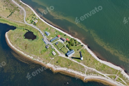 Preview: Aerial View Over The Coast Of Sãµrve Peninsula And Sãµrve Lighthouse