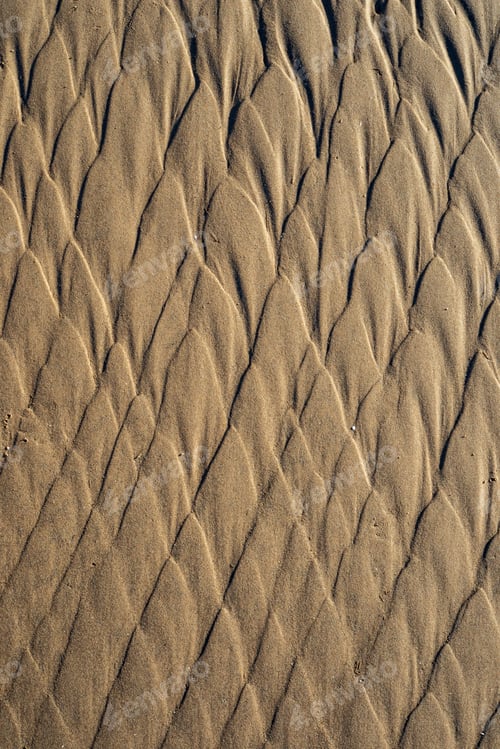 Preview: Sand Pattern Texture On The Beach In Cold Weather At The Baltic Sea