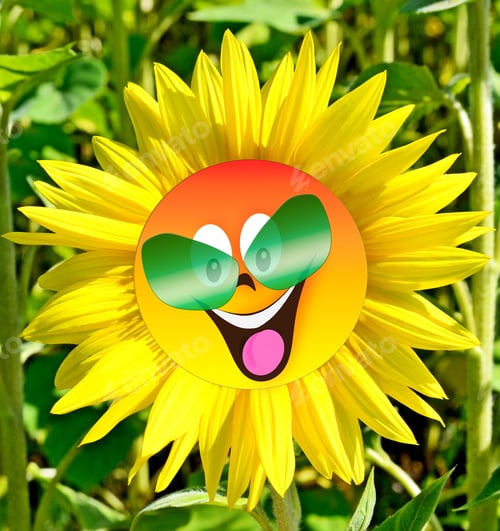 Preview: Beautiful Sunflower Field In Summer. Yellow Flowers