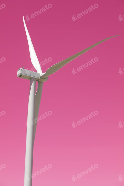 Preview: Wind Turbine For Electric Power Production, Zaragoza Province, Aragon In Spain.
