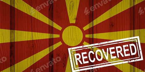 Preview: Flag Of North Macedonia That Survived Or Recovered From The Infections Of Corona Virus Epidemic Or