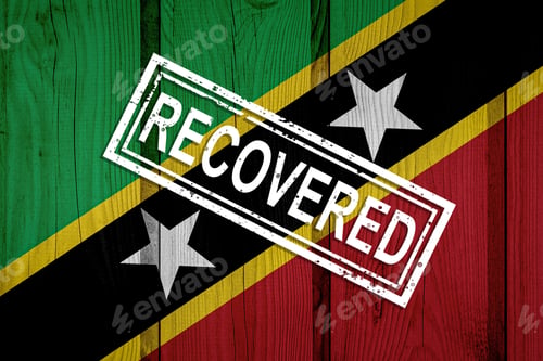 Preview: Flag Of Saint Kitts And Nevis That Survived Or Recovered From The Infections Of Corona Virus