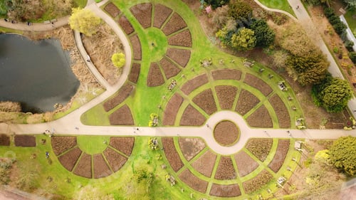 Preview: Aerial Drone Bird'S Eye View Photo Of Iconic Regent'S Park Unique Nature And Symetry Of Queen