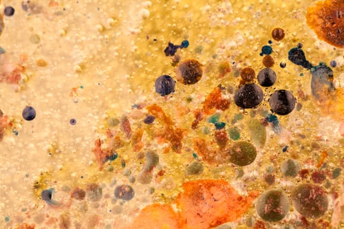 Preview: Abstract Composition With Mix Of Oil, Water And Colorful Ink. Pollution Concept