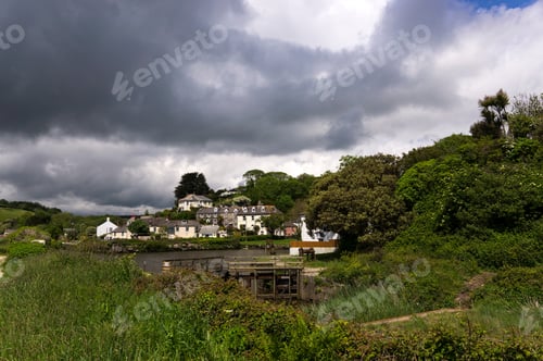 Preview: Old Coastal Village In Cornwall, England, Uk