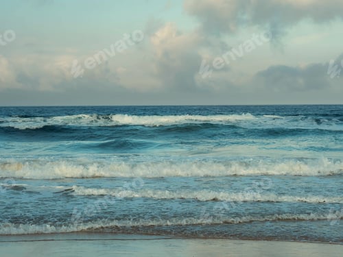 Preview: Waves Splash To The Beach Of Tarifa, Spain In The Morning