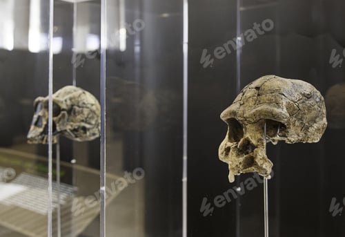 Preview: Prehistoric Human Skulls, Detail Of History Of Mankind, Archeology