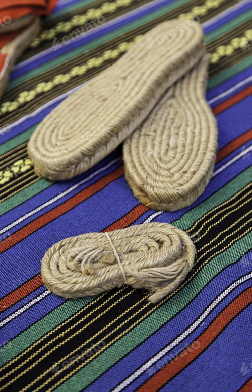 Preview: Handmade Handmade Esparto Slippers, Artisan Handmade Detail