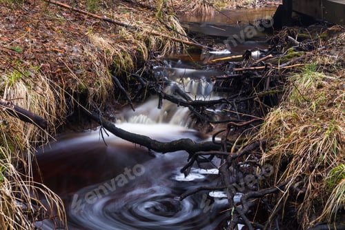 Preview: Small Forest Stream With A Waterfall