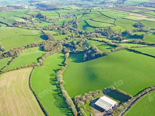 Preview: Aerial View Of Fields In Devon