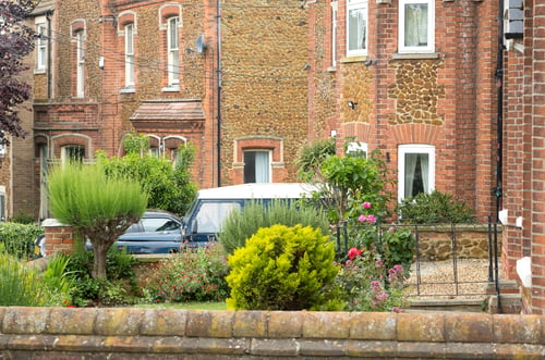 Preview: Front Gardens And Houses Background