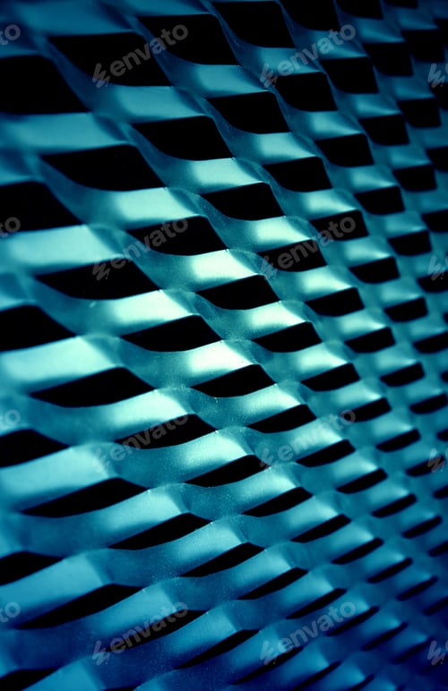 Preview: Metal Background With Curves, Decorated Metal Detail, Protection And Security
