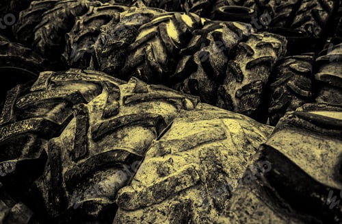 Preview: Old Car Wheels, Detail Of Tires, Rubber And Rubber