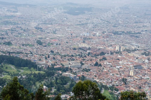 Preview: View Of Bogota From Monserrate Mountain