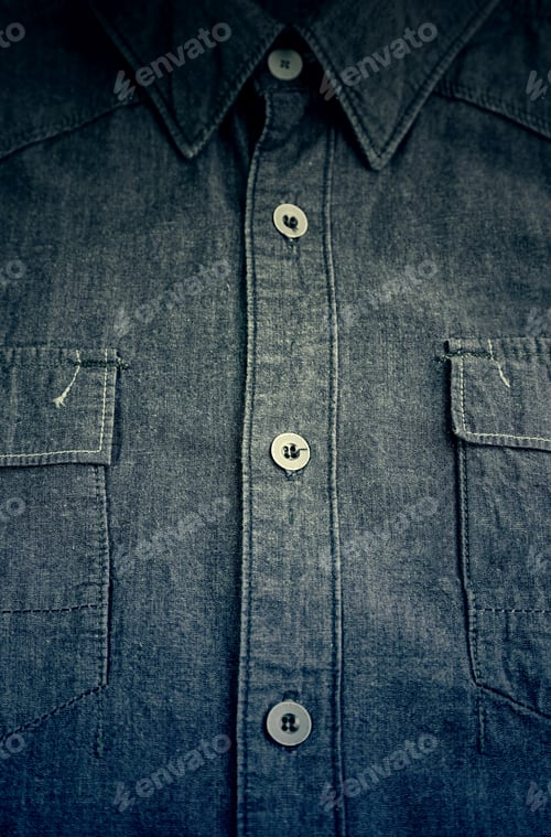 Preview: Close-up of a Stylish Button Down Shirt