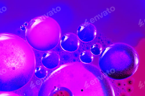 Preview: Abstract, Colorful Composition With Oil, Water And Ink