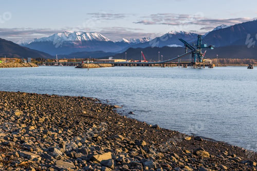 Preview: View From Campground In Seward, Massive Coal Conveyor In The Background, Alaska, Usa