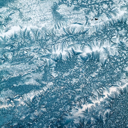 Preview: Ice Flowers On Glass - Texture And Background. High Resolution And Sharp, Beautiful Details