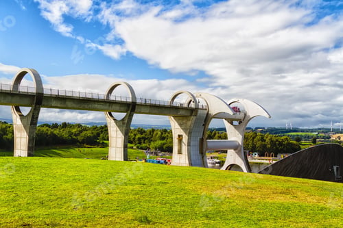 Preview: The Falkirk Wheel Is A Rotating Boat Lift Connecting The Forth And Clyde Canal With The Union