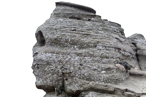 Preview: Romanian Sphinx, Geological Phenomenon Formed Through Erosion, Isolated On White