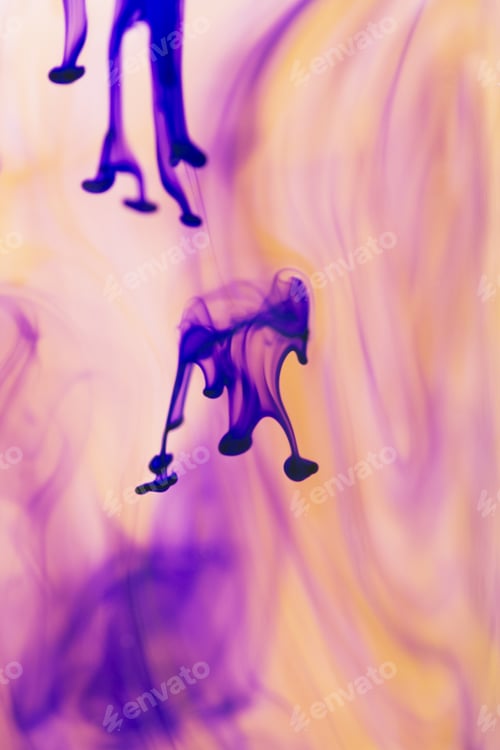 Preview: Abstract, Colorful Ink Shapes