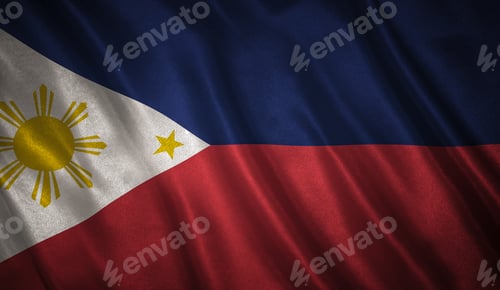 Preview: Flag of the Philippines with Textured Fabric