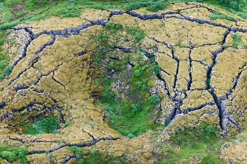 Preview: Aerial View Over The Mountains And Hills In Iceland