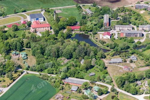 Preview: Aerial View Over The Small Village
