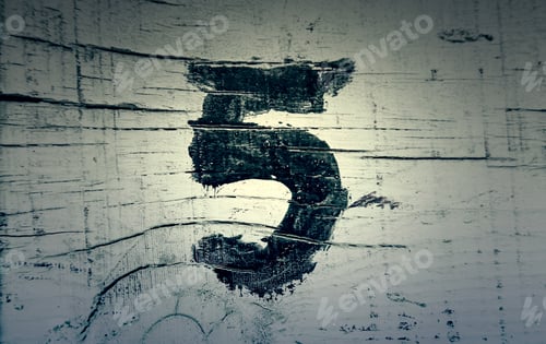 Preview: Odd Number Five Of Information, Detail Of An Indication Number, Signal And Texture