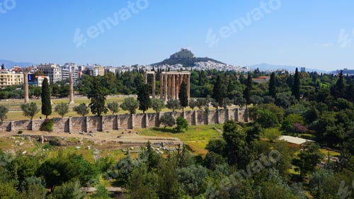Preview: Photo Of Iconic Pillars Of Temple Of Olympian Zeus, Athens Hisotric Center, Attica, Greece
