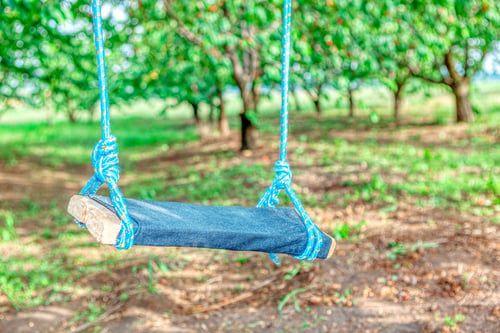 Preview: Handmade Rustic Garden Swing For Children