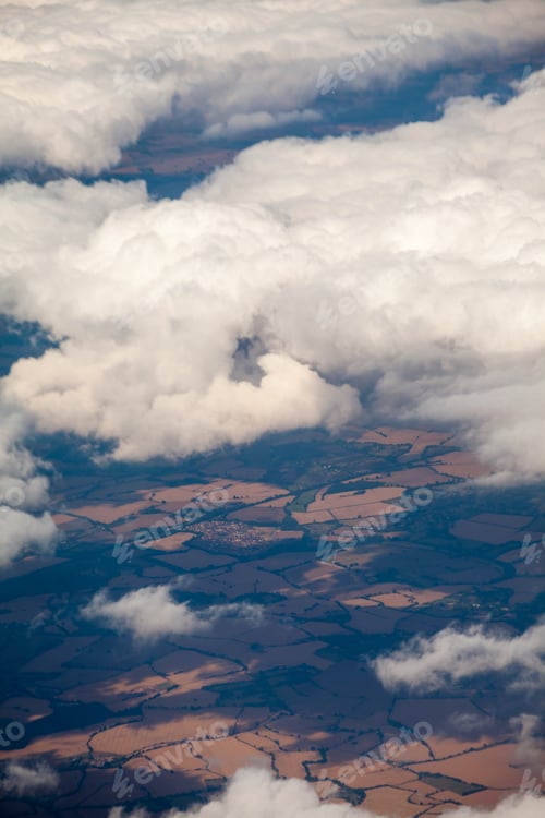 Preview: Beautiful, Dramatic Clouds And Sky Viewed From The Plane. High Resolution And Quality