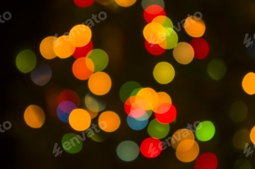 Preview: Abstract Circular Lights Blurred Holiday Background Of Christmas Light