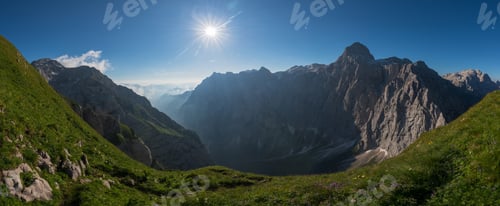 Preview: Beautiful Mountain Landscape Of Julian Alps. Breathtaking Views From The Path To Bovski Gamsovec