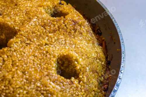 Preview: Preparation Of Uzbek Pilaf - Evaporation Of Water From Rice, Close Up