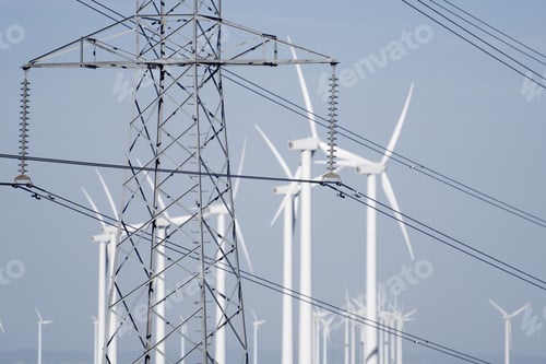 Preview: Windmills For Removable Energy Production And Pylon