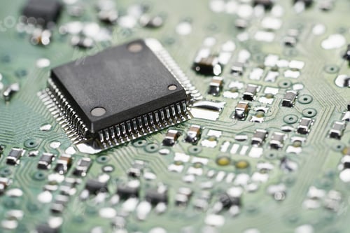 Preview: Closeup Of A Chip In An Integrated Circuit