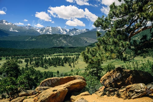 Preview: Sunny Summer Valley In The Rocky Mountains