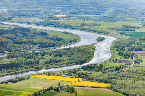 Preview: Aerial View Over The River Daugava (Latvia)