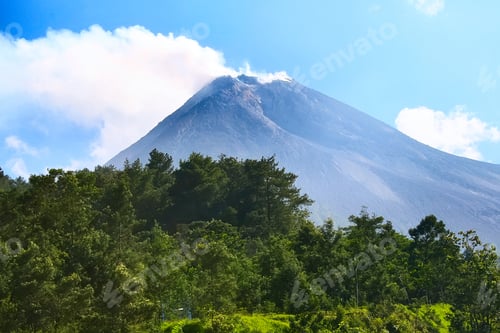 Preview: Mount Merapi, Gunung Merapi Active Volcano In Central Java And Yogyakarta, Indonesia